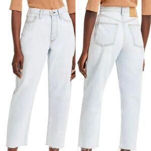 Rag & Bone Alissa High-Rise Barrel Jeans Light Blue 27” Waist
